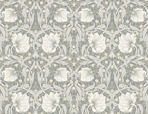 NextWall - Papel pintado floral de pimpernel, de pelar y pegar (Gris aleación y Alabastro)