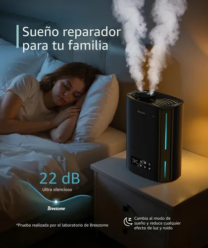 Miniatura 4 de BREEZOME - Humidificador de 6L, para dormitorio, habitación grande y difusor de aceite esencial, humidificador ultrasónico de llenado superior