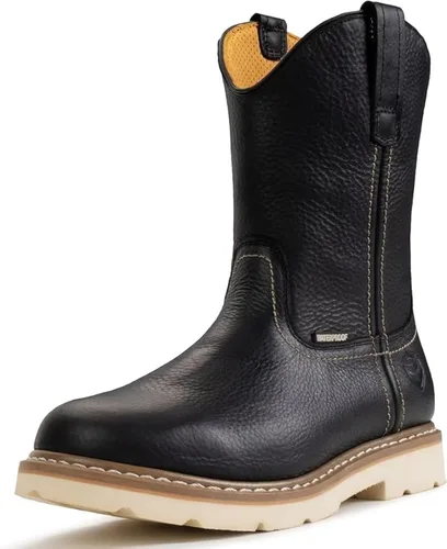 Miniatura 10 de SUREWAY Mens 10 in Soft/Steel Toe Waterproof Wellington Boot,Heavy Duty Pull On Work Boots for Men,Full Grain Leather,Goodyear Welted,Superior Slip