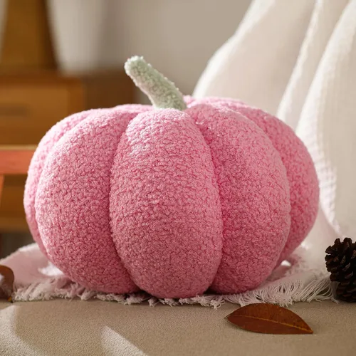 Miniatura 11 de YRXRUS Almohadas de calabaza, almohadas de calabaza de Halloween, almohada en forma de blanco para decoración de habitación de otoño, almohada