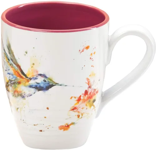 Miniatura 5 de Dean Crouser colección de taza de porcelana con diseño de acuarelas, 16 onzas, Hummingbird