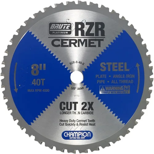 Miniatura 9 de Champion Cutting Tool Corp - Hoja de sierra circular de 5-3/8 pulgadas, 50T (RZR-538-50-ST), acero inoxidable