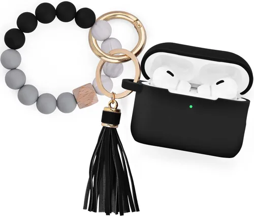 Filoto - Estuche para AirPods Pro de 2ª generación 2022, funda protectora de silicona bonita con llavero de pulsera y accesorios para Apple AirPods