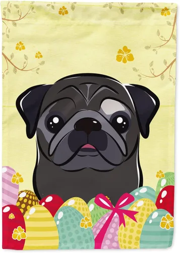Miniatura 20 de Caroline's Treasures BB1920CHF - Bandera de caza de huevos de Pascua con diseño de bulldog francés, para casa, gran porche, para colgar en la pared