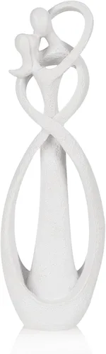 Miniatura 8 de Trycooling Estatua de los amantes de los besos, escultura abstracta, estatuas de resina para decoración del hogar, oficina, estante de escritorio