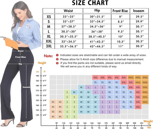 Miniatura 6 de IUGA - Pantalones de yoga de corte de bota para mujer, pantalón de cintura alta y control de abdomen, con 4 bolsillos, pantalones de entrenamiento