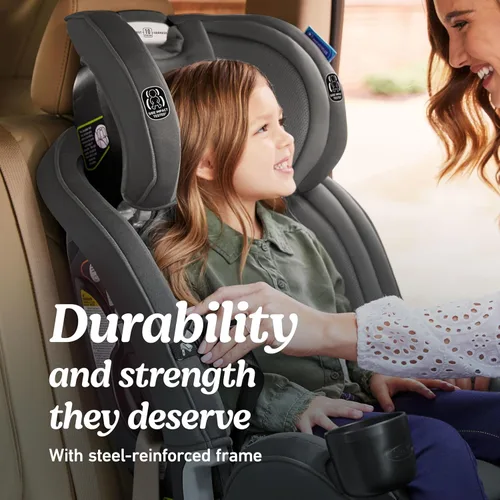 Miniatura 5 de Graco SlimFit3 LX 3 en 1 Asiento de coche delgado, orientado hacia atrás, orientado hacia adelante a asiento elevador de respaldo alto, Katrina