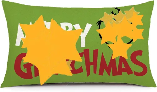 Miniatura 8 de AOFANGGO Funda de almohada de Navidad de 12 x 20 pulgadas, decoración navideña, funda de cojín rectangular para cama, silla, sofá