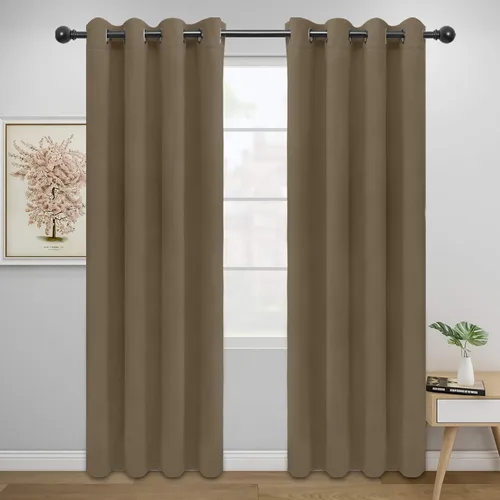 Miniatura 181 de Easy-Going - Cortinas opacas para dormitorio, aislamiento térmico sólido con ojales, cortinas de ventana para reducción de ruido, cortinas
