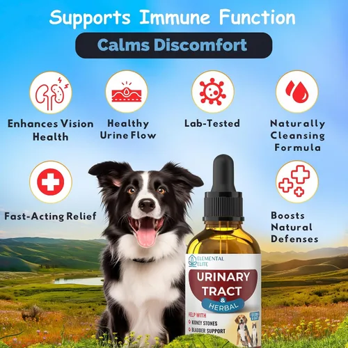 Miniatura 3 de EDUZEBRA Tratamiento para la salud del tracto urinario para perros y gatos – Gotas naturales de apoyo a las infecciones urinarias con extracto