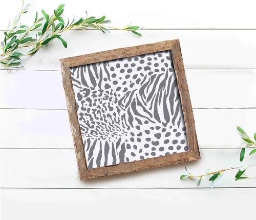 Miniatura 2 de GSS Designs - Plantillas de piel de animal para pintar sobre lienzo de madera, papel, tela, azulejos, animales, plantillas de impresión de piel, 12