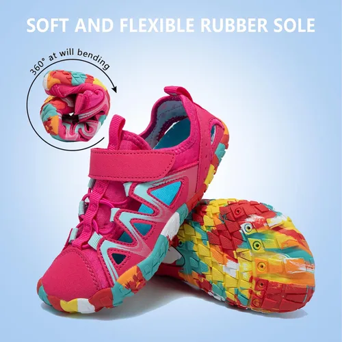 Miniatura 4 de CIOR Zapatos de agua para niños y niñas, cómodos zapatos deportivos con punta cerrada, sandalias deportivas para caminar