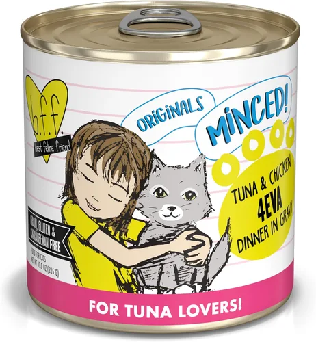 Miniatura 17 de Weruva BFF - Comida húmeda natural picada para gatos, atún y tilapia en pareja en gelatina, lata de 3 oz, paquete de 24