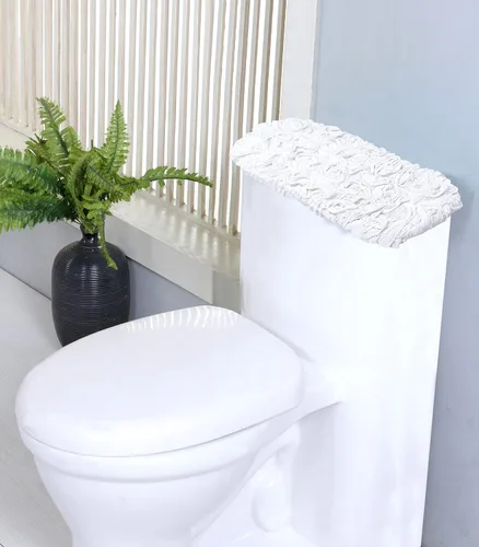 Miniatura 37 de Home Weavers Bell Flower Collection - Tapetes de baño copetudos 100 % algodón, extrasuaves y absorbentes, antideslizantes, lavables a máquina, lino