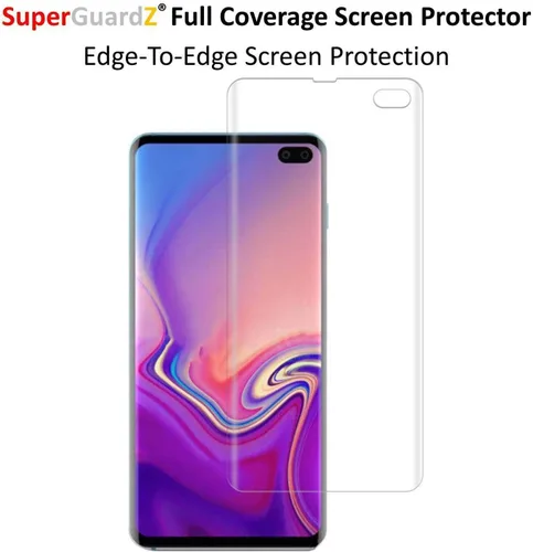 Miniatura 2 de [Paquete de 3] Protector de pantalla para Samsung Galaxy S10+ / S10 Plus [cobertura completa curvada 3D], SuperGuardZ, antirreflejos, mate