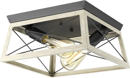 Miniatura 22 de Progress Lighting Briarwood Collection - Lámpara de techo de 1 luz, montaje empotrado para luces interiores de cocina, pasillo, dormitorio, sala