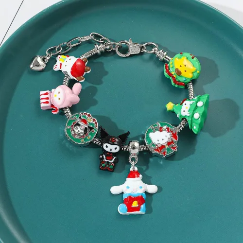 Miniatura 6 de WENZHUINS Juego de pulseras con dijes, pulsera ajustable con temática de anime, regalo de cumpleaños, Halloween, regalos de Navidad