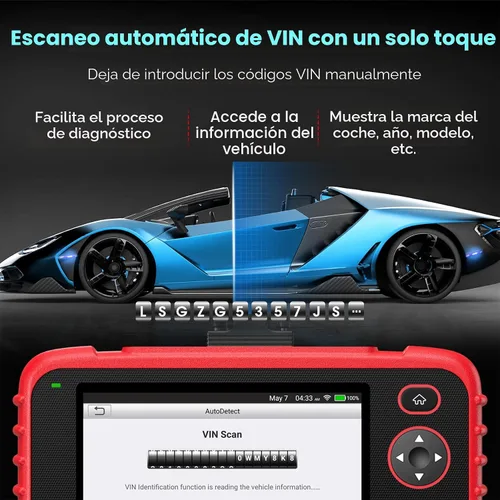 Miniatura 9 de Escáner LAUNCH OBD2 CRP123X, lector de códigos, para ABS, SRS, herramienta de escaneo de transmisión del motor, Android 7.0, pantalla táctil de 5.0