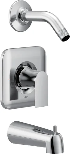 Moen Genta LX T2473NH - Válvula cromada Posi-Temp de una manija para bañera/ducha sin cabezal de ducha, T2473NH Cromo