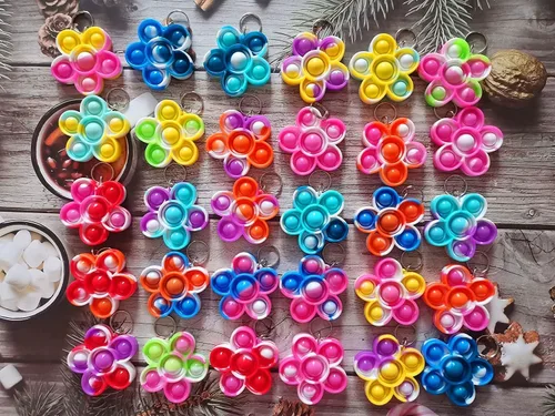 Miniatura 2 de Paquete de 100 mini juguetes sensoriales de flores, para autismo, necesidades especiales, regalo de fiesta sensorial para familia, adultos y niños