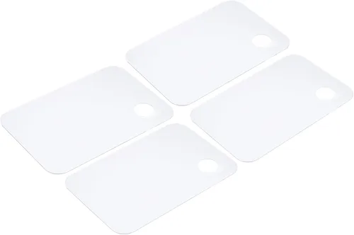 PATIKIL Paleta de pintura acrílica, 2 unidades, bandeja de pintura rectangular, paleta de pintura de 8 x 12 x 0.08 pulgadas con agujero para el