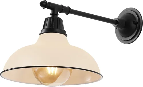 Miniatura 16 de JONATHAN Y JYL7615K Wallace - Lámpara de 12.25 pulgadas, 1 luz de granja industrial para interiores y exteriores, con brazo victoriano, patio