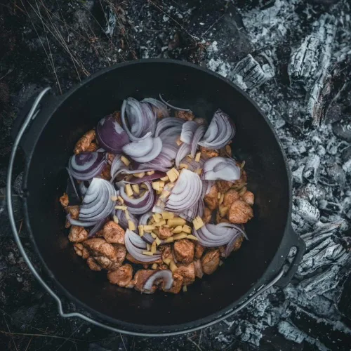 Miniatura 6 de Petromax Horno holandés de hierro fundido para cocinar u hornear al aire libre sobre una fogata o en la cocina del hogar, los utensilios de cocina