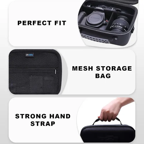 Miniatura 5 de Funda rígida para cámaras Canon EOS Rebel T7/R100/R50/R6 MarkII/R50 V/R8/R10/R6 MarkIII/R5 Mark II/RP/R7/5D MarkIV/R5, para lente de cámara Sony