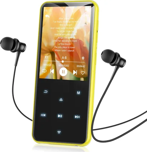 Miniatura 17 de AGPTEK Reproductor MP3 de 64 GB con Bluetooth, M3 Reproductor de música de 2.4 pulgadas con altavoz y radio FM, botones táctiles, soporta hasta 128