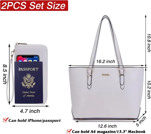 Miniatura 4 de YZAOLL Monederos para mujer, de piel sintética, tamaño mediano, grande, bolso de hombro, bolso de mano