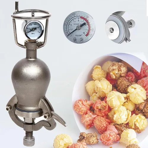 Miniatura 7 de Mini máquina para hacer palomitas de maíz con nostalgia retro, máquina de palomitas de maíz, pequeño amplificador de pellets de acero inoxidable