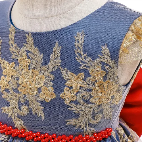 Miniatura 4 de NNJXD Vestido de princesa para bebé, con flores, para cumpleaños, bodas, fiestas