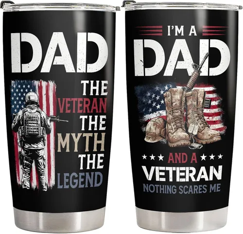 Miniatura 28 de 34HD Regalos para el Día del Padre de parte de su hija, vaso de viaje aislado de dinosaurio Dadasaurus, vaso de 20 onzas, divertido regalo de Vaso