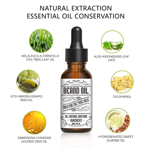 Miniatura 4 de Aceite para barba para hombre, acondicionador e hidratación clásico para el crecimiento y mejor barba, juego de regalos de cumpleaños, San Valentín
