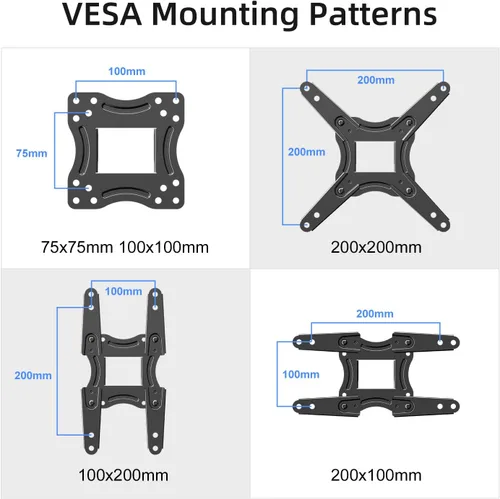 Miniatura 8 de Suptek Soporte de pared para monitor de TV de movimiento completo para la mayoría de televisores y monitores de pantalla plana LED LCD de 13 a 42