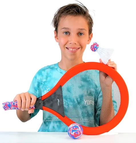 Miniatura 5 de Juego de bádminton con 2 raquetas, pelota de playa y Birdie - Colores surtidos - Raqueta de tenis ligera Juegos al aire libre Juego de juguetes