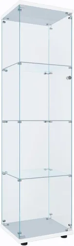 Miniatura 19 de FLYMUHJIA Gabinete de cristal para cocina, despensa, armario de almacenamiento de barra de esquina con cuatro niveles de doble puerta, 64 pulgadas