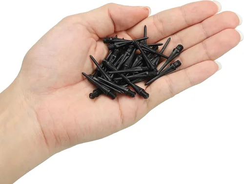 Miniatura 4 de PATIKIL Puntas de dardo de plástico 2BA hilo suave puntas de dardo de repuesto de punta de plástico de punta suave Accesorios de dardo Negro