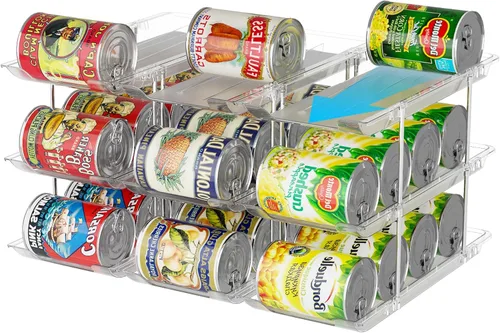 Miniatura 7 de LXLXXL Organizador de latas para despensa de 6 niveles x 3 conservas, organizador de alimentos enlatados para gabinete, organizador
