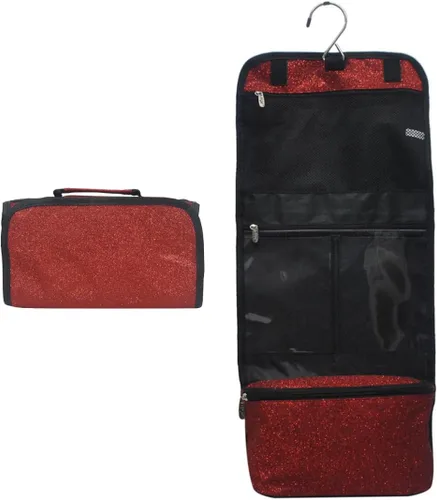 Miniatura 12 de NGIL Neceser colgante de viaje con purpurina para animadoras y equipos de baile, organizador de artículos de tocador y neceser para mujer, bolsa
