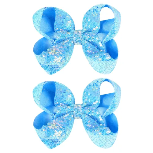 Miniatura 18 de 2 horquillas encantadoras de 5 pulgadas con lazo de hada: pinza de lentejuelas multicolor para niños y adolescentes (negro)