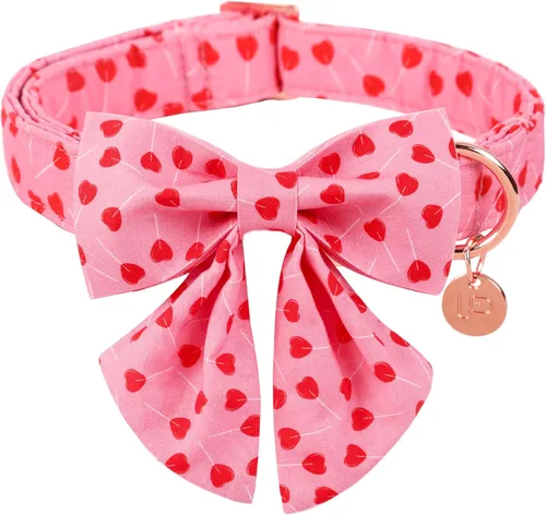 Miniatura 19 de Collar patriótico para perro con pajarita, collar de perro con lazo para el 4 de julio, collar de bandera estadounidense para perros medianos