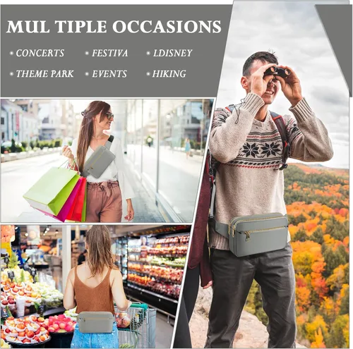 Miniatura 5 de CXWMZY Riñoneras para mujeres y hombres, bolsa de cintura de moda con múltiples bolsillos, gran capacidad, bonita riñonera casual para Disney