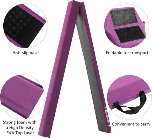 Miniatura 6 de FBSPORT - Barra de equilibrio plegable de 8 pies, 9 pies, 9.5 pies; viga de gimnasia de espuma, viga de equilibrio plegable para niños y adultos