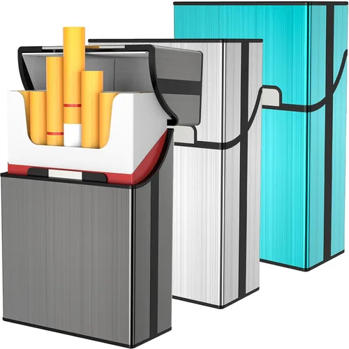 Miniatura 2 de Caja de cigarrillos King Size 3 Pack 20 Capacidad Negro+Plata+Azul-364.882-3.346 in