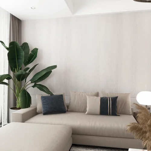 Miniatura 9 de TOTIO Papel tapiz de madera de roble extra ancho, color beige y blanco, vinilo de grano de madera de roble, papel de contacto de roble, despegar