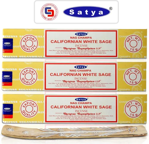 Miniatura 10 de Satya - Varillas de incienso de lavanda francesa, Satya sai Baba Insenses 15 gmx3 (45 gm) paquete con soporte de incienso Raajsee, incienso natural