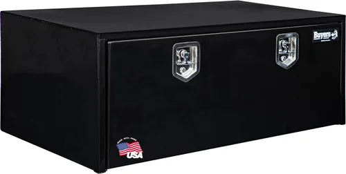 Miniatura 29 de Buyers Products 1703349 - Caja de acero negro para debajo de la carrocería con pestillo de mango en T, 14 x 12 x 18 pulgadas, caja de herramientas