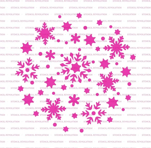 Miniatura 5 de Plantilla circular de copo de nieve – Cartel de porche de Navidad, plantilla de dibujo de Navidad, decoración de pared de Navidad, plantillas