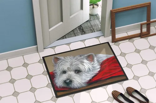 Miniatura 4 de Caroline's Treasures PPP3284JMAT Westie - Tapete de 24 x 36 pulgadas, para puerta delantera, para interiores y exteriores, antideslizante, lavable